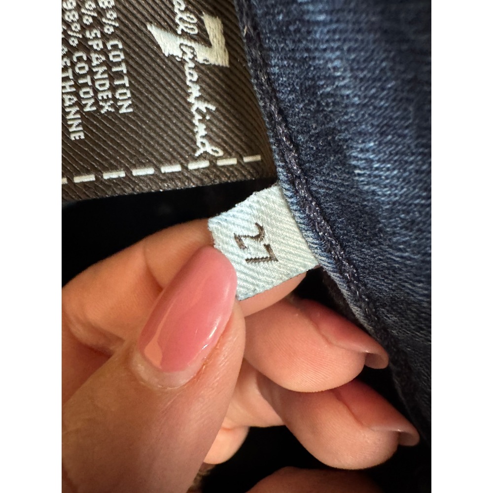 7 For‎ All Mankind Jeans Gwenevere Skinny size 27 Dark Indigo Blue Size 27 - Picture 5 of 6